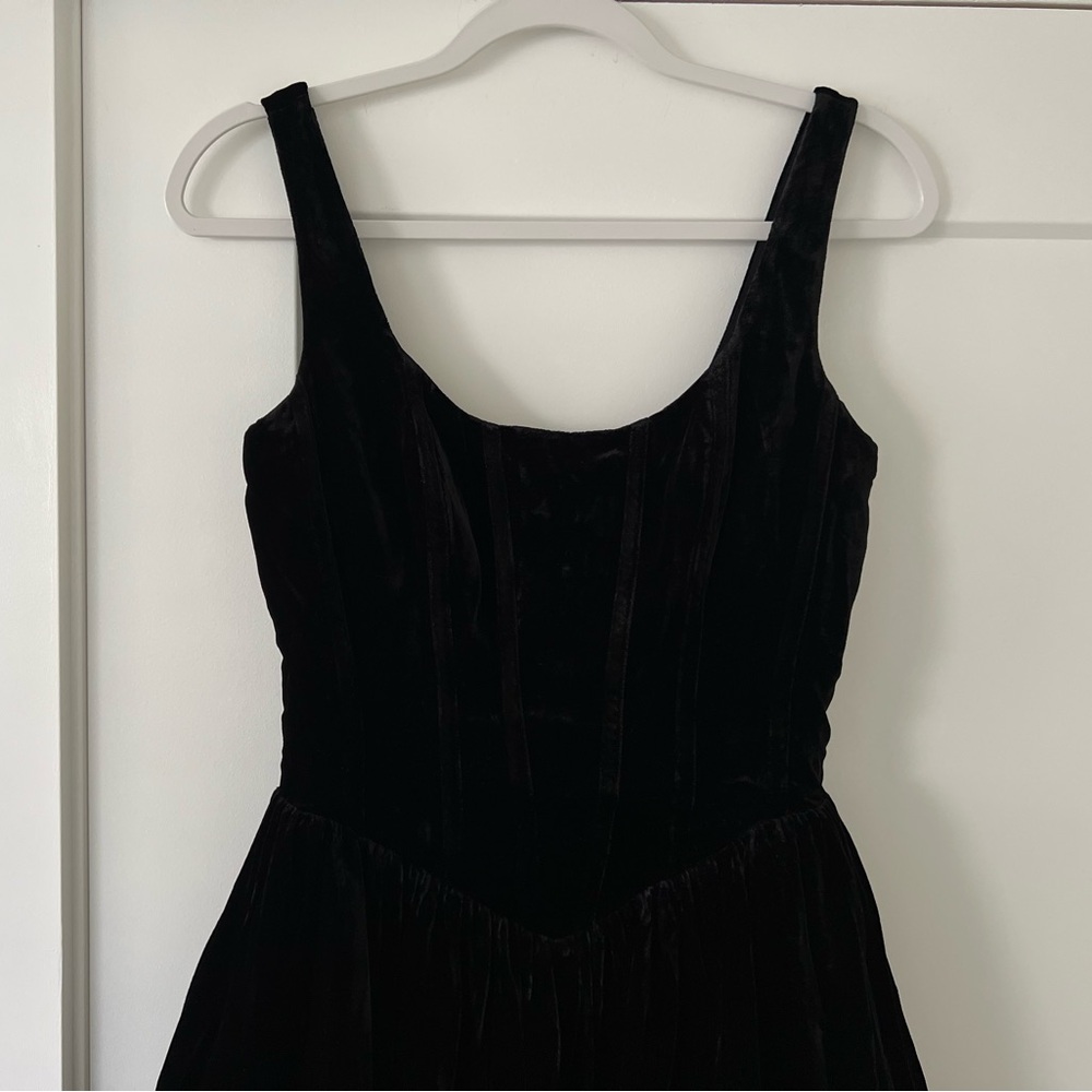 reformation Contessa Velvet Mini Dress - Picture 7 of 8
